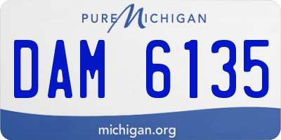 MI license plate DAM6135