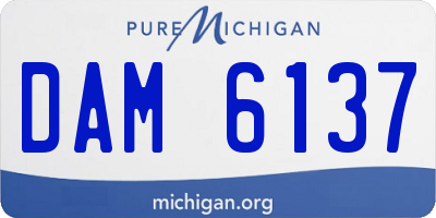 MI license plate DAM6137