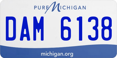 MI license plate DAM6138