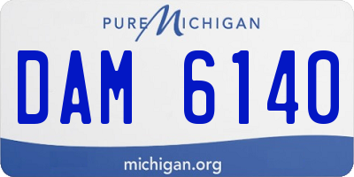 MI license plate DAM6140