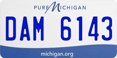 MI license plate DAM6143