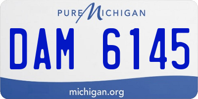 MI license plate DAM6145