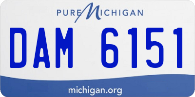 MI license plate DAM6151