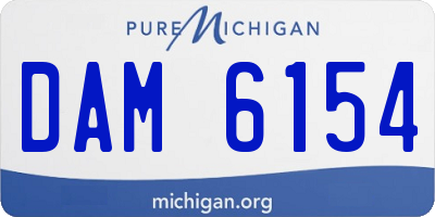 MI license plate DAM6154