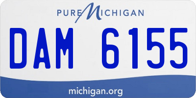 MI license plate DAM6155