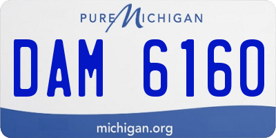 MI license plate DAM6160