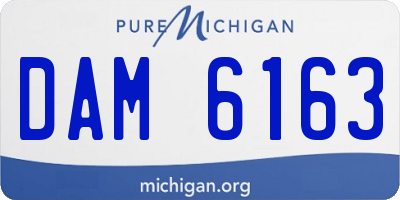 MI license plate DAM6163