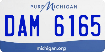 MI license plate DAM6165