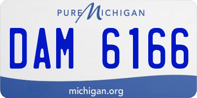 MI license plate DAM6166