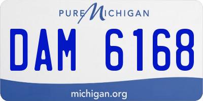 MI license plate DAM6168