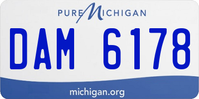 MI license plate DAM6178