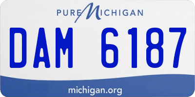 MI license plate DAM6187