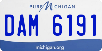 MI license plate DAM6191