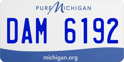 MI license plate DAM6192