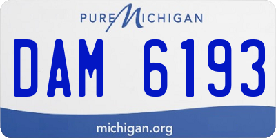 MI license plate DAM6193