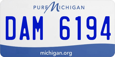 MI license plate DAM6194