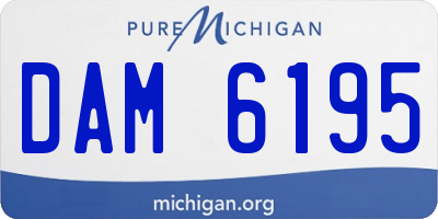 MI license plate DAM6195