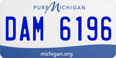 MI license plate DAM6196