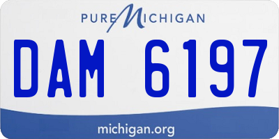 MI license plate DAM6197