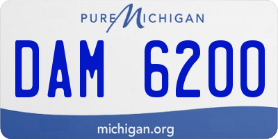 MI license plate DAM6200