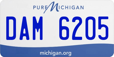 MI license plate DAM6205