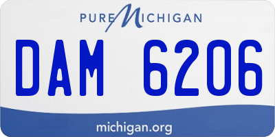 MI license plate DAM6206