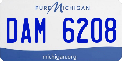 MI license plate DAM6208