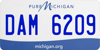 MI license plate DAM6209