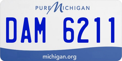 MI license plate DAM6211