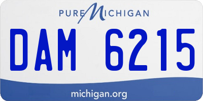 MI license plate DAM6215