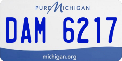 MI license plate DAM6217