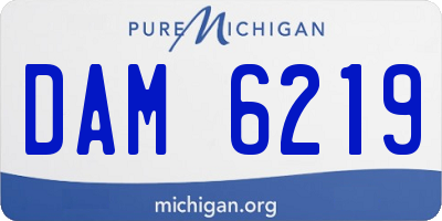 MI license plate DAM6219