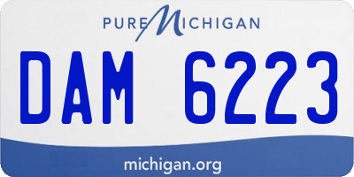MI license plate DAM6223