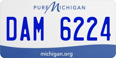 MI license plate DAM6224