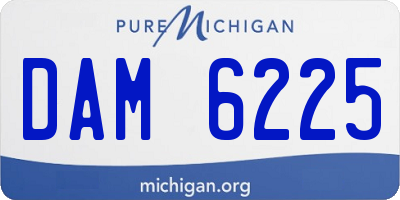 MI license plate DAM6225