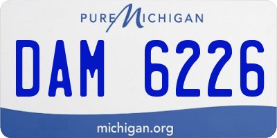 MI license plate DAM6226