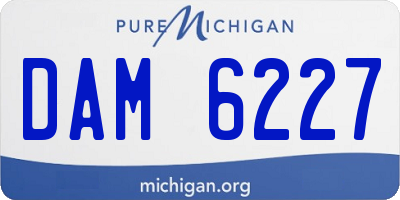 MI license plate DAM6227