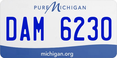 MI license plate DAM6230