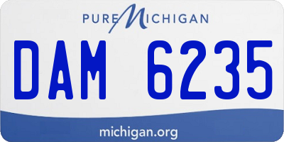 MI license plate DAM6235