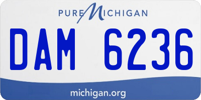 MI license plate DAM6236