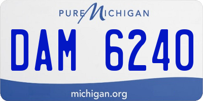 MI license plate DAM6240