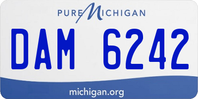 MI license plate DAM6242