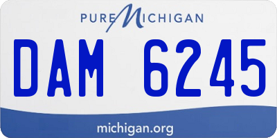 MI license plate DAM6245