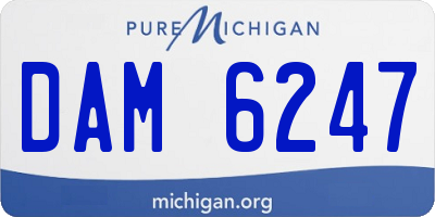 MI license plate DAM6247