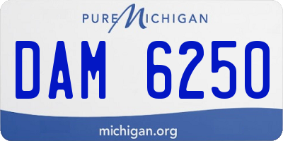 MI license plate DAM6250