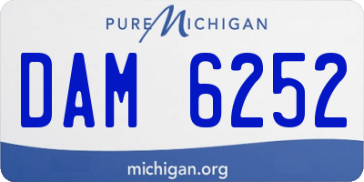 MI license plate DAM6252