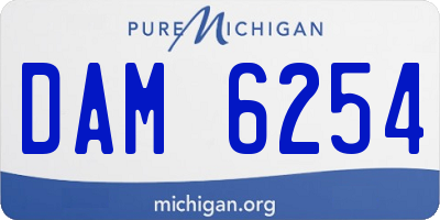 MI license plate DAM6254