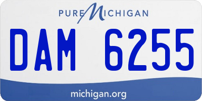 MI license plate DAM6255