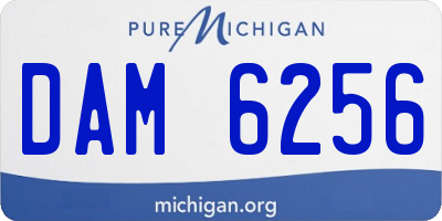 MI license plate DAM6256