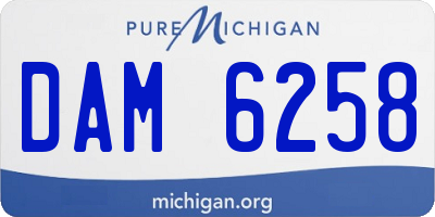 MI license plate DAM6258